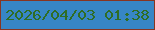 文字の大きさ：3、枠の色：883520、背景の色：3786c5、文字の色：2f6d24 無料ブログパーツのブログ時計