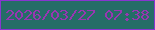 文字の大きさ：4、枠の色：8835d0、背景の色：256d67、文字の色：9836b2 無料ブログパーツのブログ時計