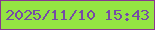 文字の大きさ：3、枠の色：883791、背景の色：94e443、文字の色：764ba6 無料ブログパーツのブログ時計