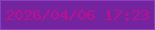 文字の大きさ：5、枠の色：8840c0、背景の色：7524a0、文字の色：bd0f8f 無料ブログパーツのブログ時計