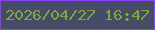文字の大きさ：2、枠の色：8840ff、背景の色：444c66、文字の色：82a63f 無料ブログパーツのブログ時計