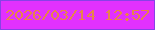 文字の大きさ：2、枠の色：8841e7、背景の色：e231fe、文字の色：e88349 無料ブログパーツのブログ時計