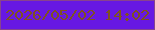 文字の大きさ：1、枠の色：88438e、背景の色：6718e3、文字の色：7e5122 無料ブログパーツのブログ時計