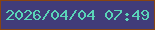 文字の大きさ：1、枠の色：884411、背景の色：413c79、文字の色：5ad4b8 無料ブログパーツのブログ時計