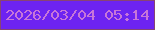 文字の大きさ：3、枠の色：884473、背景の色：6d23f1、文字の色：c776d9 無料ブログパーツのブログ時計