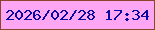 文字の大きさ：3、枠の色：884728、背景の色：fca6f4、文字の色：090aa2 無料ブログパーツのブログ時計
