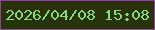文字の大きさ：5、枠の色：884797、背景の色：283209、文字の色：87d981 無料ブログパーツのブログ時計