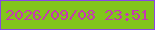 文字の大きさ：3、枠の色：8847e5、背景の色：82c51c、文字の色：c738b2 無料ブログパーツのブログ時計