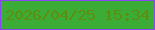 文字の大きさ：5、枠の色：8847f1、背景の色：3bad36、文字の色：5e8d0f 無料ブログパーツのブログ時計