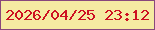 文字の大きさ：3、枠の色：88487c、背景の色：f5eba2、文字の色：cd1122 無料ブログパーツのブログ時計