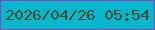 文字の大きさ：5、枠の色：8848c1、背景の色：07b7ce、文字の色：4c4b31 無料ブログパーツのブログ時計