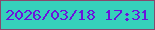 文字の大きさ：4、枠の色：88496c、背景の色：36d1bb、文字の色：6c13dc 無料ブログパーツのブログ時計