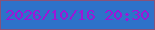 文字の大きさ：5、枠の色：885279、背景の色：2e72c9、文字の色：9d16d6 無料ブログパーツのブログ時計