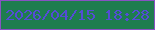 文字の大きさ：2、枠の色：8852c3、背景の色：1e7d4f、文字の色：544cd6 無料ブログパーツのブログ時計