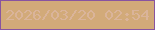 文字の大きさ：2、枠の色：8854a0、背景の色：d2aa79、文字の色：dab49a 無料ブログパーツのブログ時計