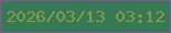 文字の大きさ：3、枠の色：885597、背景の色：357a54、文字の色：889a45 無料ブログパーツのブログ時計