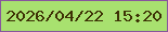 文字の大きさ：3、枠の色：88569d、背景の色：a8e16f、文字の色：3d3105 無料ブログパーツのブログ時計