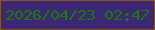 文字の大きさ：2、枠の色：88581a、背景の色：3c2774、文字の色：187d03 無料ブログパーツのブログ時計
