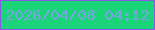 文字の大きさ：5、枠の色：8858e6、背景の色：1bd479、文字の色：7ba2e4 無料ブログパーツのブログ時計