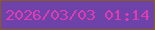 文字の大きさ：2、枠の色：885c1b、背景の色：6e43a9、文字の色：e03cb2 無料ブログパーツのブログ時計