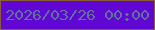 文字の大きさ：3、枠の色：885c35、背景の色：6007d4、文字の色：5f729c 無料ブログパーツのブログ時計
