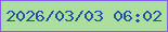 文字の大きさ：2、枠の色：885cf1、背景の色：adde9e、文字の色：2152aa 無料ブログパーツのブログ時計