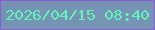 文字の大きさ：2、枠の色：885ed8、背景の色：7793b3、文字の色：5ff5bb 無料ブログパーツのブログ時計