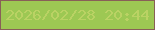 文字の大きさ：3、枠の色：886057、背景の色：9dc853、文字の色：bad264 無料ブログパーツのブログ時計