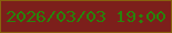 文字の大きさ：2、枠の色：88610d、背景の色：7c1f1b、文字の色：28830a 無料ブログパーツのブログ時計