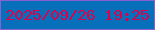文字の大きさ：5、枠の色：8861d1、背景の色：0870bb、文字の色：da014e 無料ブログパーツのブログ時計