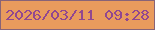 文字の大きさ：3、枠の色：886377、背景の色：e99b5d、文字の色：914790 無料ブログパーツのブログ時計