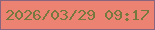 文字の大きさ：3、枠の色：88647f、背景の色：ec8271、文字の色：77783e 無料ブログパーツのブログ時計