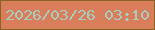 文字の大きさ：1、枠の色：886525、背景の色：d97d5a、文字の色：a6cdbf 無料ブログパーツのブログ時計