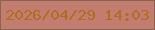 文字の大きさ：1、枠の色：88654e、背景の色：c27c70、文字の色：ae6e1f 無料ブログパーツのブログ時計