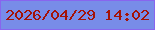 文字の大きさ：4、枠の色：8865ee、背景の色：788ce8、文字の色：a41207 無料ブログパーツのブログ時計