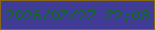 文字の大きさ：5、枠の色：886616、背景の色：403b95、文字の色：116a24 無料ブログパーツのブログ時計