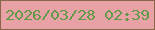 文字の大きさ：5、枠の色：886647、背景の色：e8a2a6、文字の色：619949 無料ブログパーツのブログ時計
