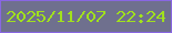 文字の大きさ：2、枠の色：8866e2、背景の色：6f708e、文字の色：a1e11d 無料ブログパーツのブログ時計