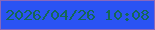 文字の大きさ：5、枠の色：8867bc、背景の色：2a53f3、文字の色：156756 無料ブログパーツのブログ時計
