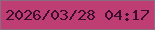 文字の大きさ：2、枠の色：886c7f、背景の色：be3e73、文字の色：3c0d2e 無料ブログパーツのブログ時計