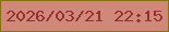 文字の大きさ：5、枠の色：886f0f、背景の色：d08878、文字の色：962f31 無料ブログパーツのブログ時計