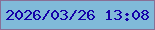 文字の大きさ：2、枠の色：886f95、背景の色：80bad9、文字の色：1401a9 無料ブログパーツのブログ時計