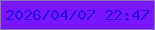 文字の大きさ：2、枠の色：8870bc、背景の色：7817fe、文字の色：2a0be6 無料ブログパーツのブログ時計