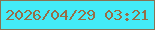 文字の大きさ：3、枠の色：887353、背景の色：43ecf8、文字の色：966e47 無料ブログパーツのブログ時計