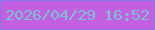 文字の大きさ：5、枠の色：8874ec、背景の色：c260e1、文字の色：79c3d1 無料ブログパーツのブログ時計
