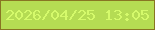 文字の大きさ：5、枠の色：887523、背景の色：b5dc53、文字の色：d5fa6b 無料ブログパーツのブログ時計