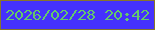 文字の大きさ：3、枠の色：88752a、背景の色：4531fd、文字の色：64c96b 無料ブログパーツのブログ時計