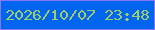 文字の大きさ：4、枠の色：8875f8、背景の色：0166ef、文字の色：a2cc68 無料ブログパーツのブログ時計