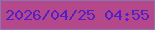 文字の大きさ：1、枠の色：8876b3、背景の色：b5488b、文字の色：5420c5 無料ブログパーツのブログ時計