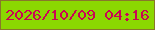 文字の大きさ：4、枠の色：88772a、背景の色：8bd701、文字の色：ca0456 無料ブログパーツのブログ時計